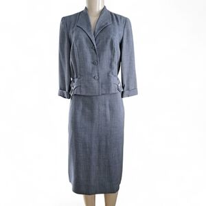 Vintage Gloria Swanson by Forever Young Two-Piece Skirt Suit Gray